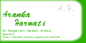aranka harmati business card